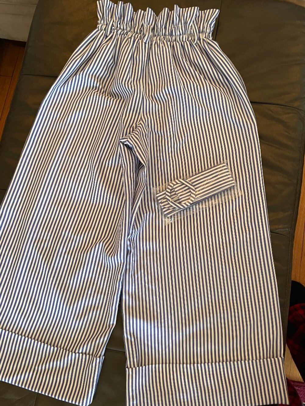 Two-Tuck Pants, NICE CLAUP Tokyo High Waist Wide Leg Pleated Trousers, F (S) - Picture 3 of 16